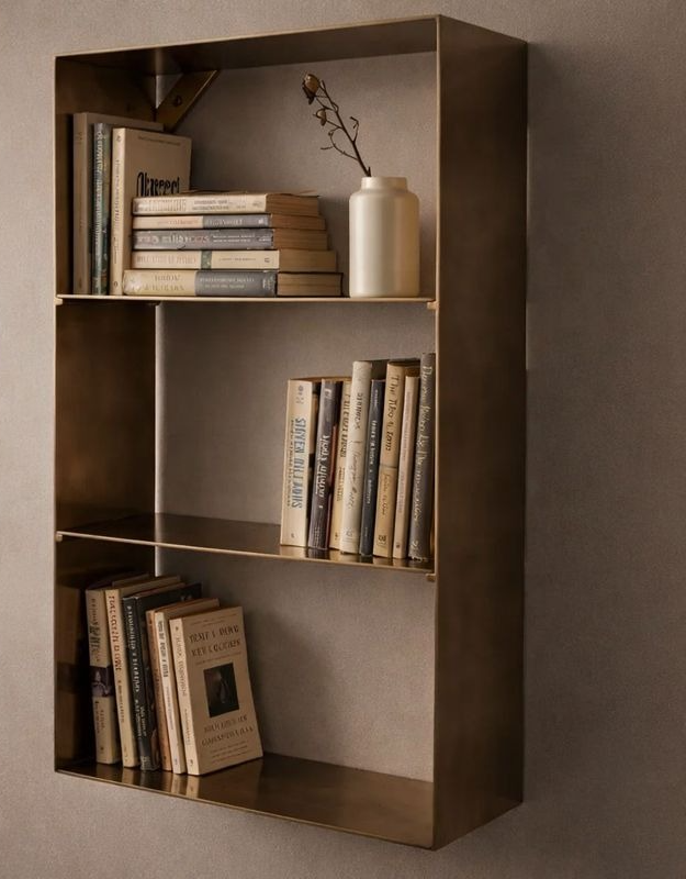 solid brass shelving system custom design