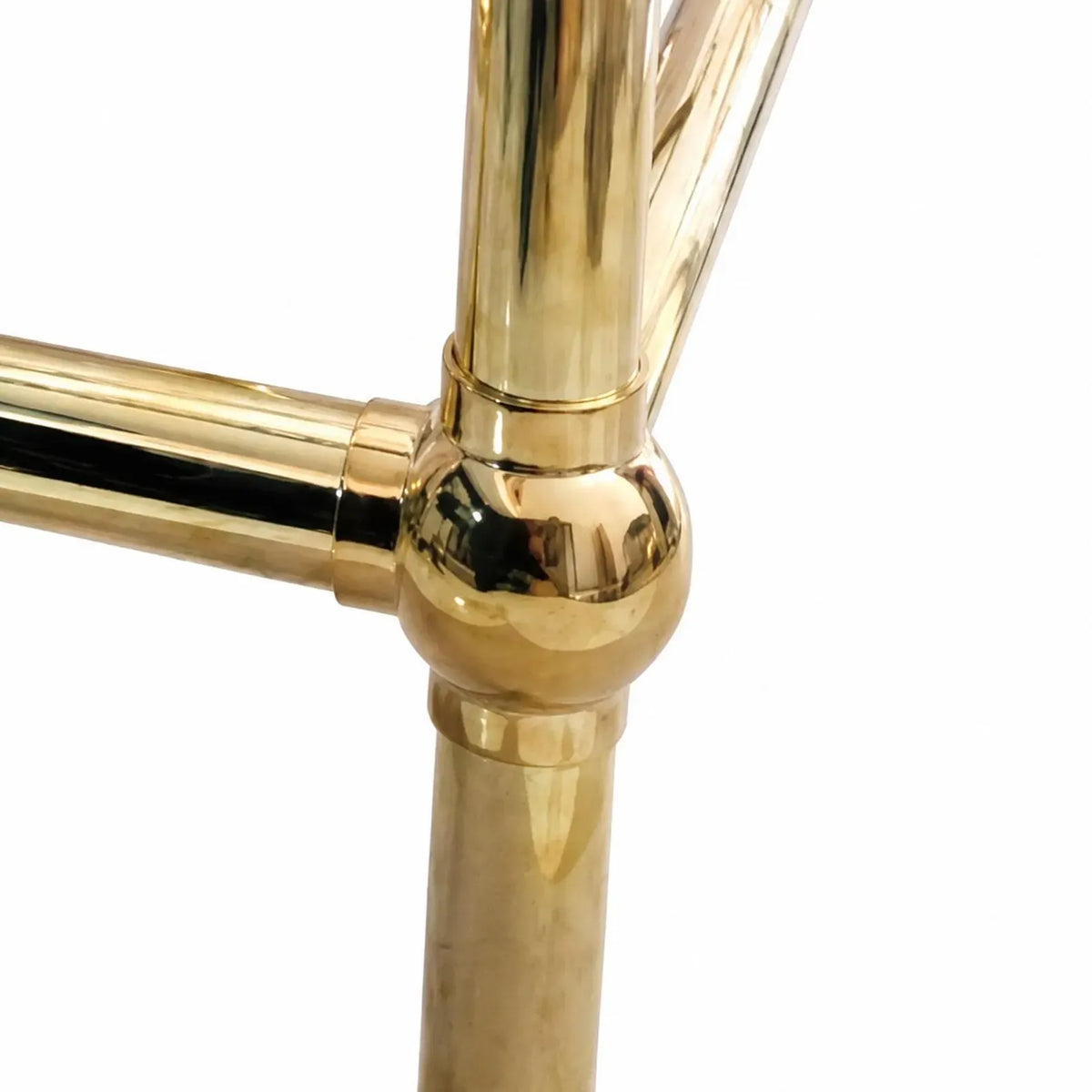 Brass & Glass Ceiling Mounted Shelving | 3-Tier Bar & Kitchen Shelf