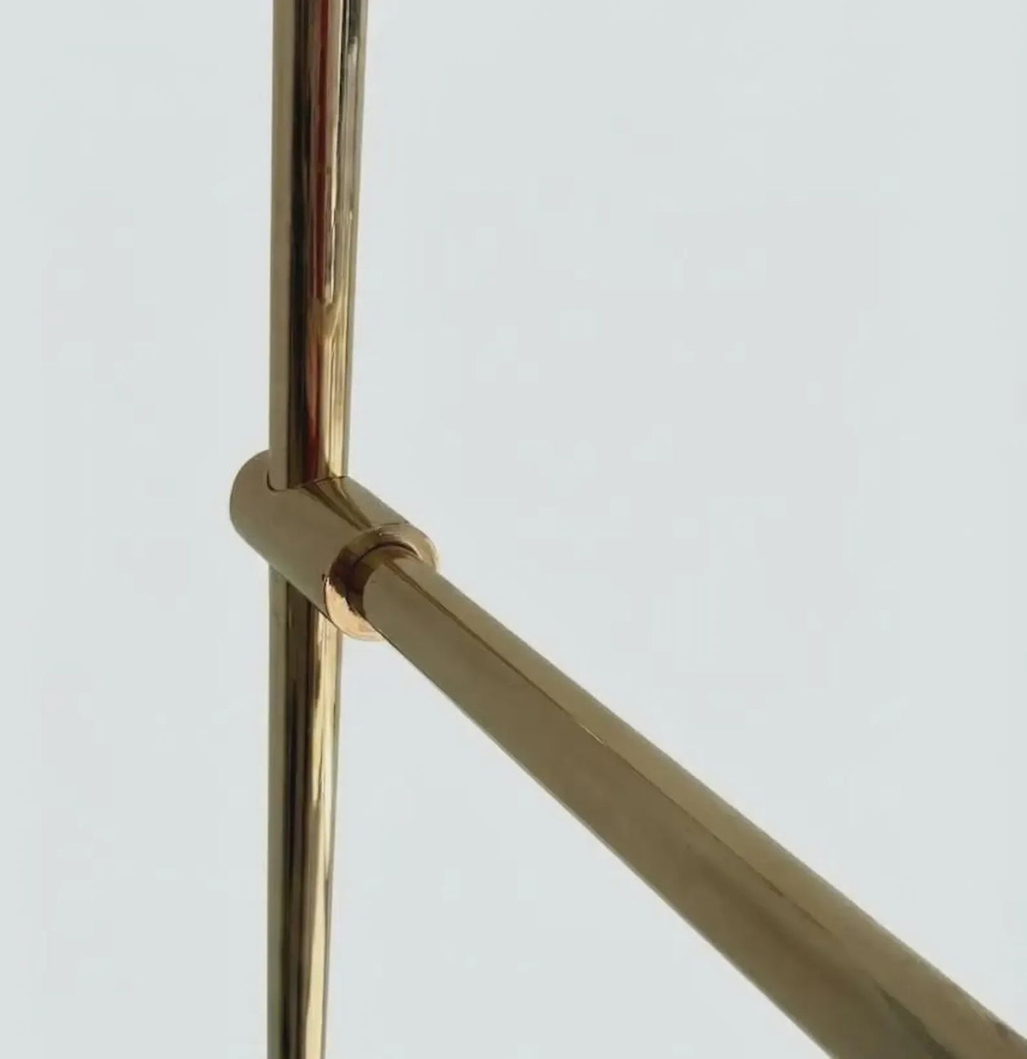 Brass Ceiling-Mounted Glass Shelf, Bar shelving