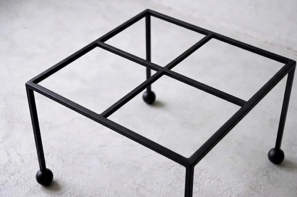 Metal Table and Chair Frame, Hand-forged metal frame