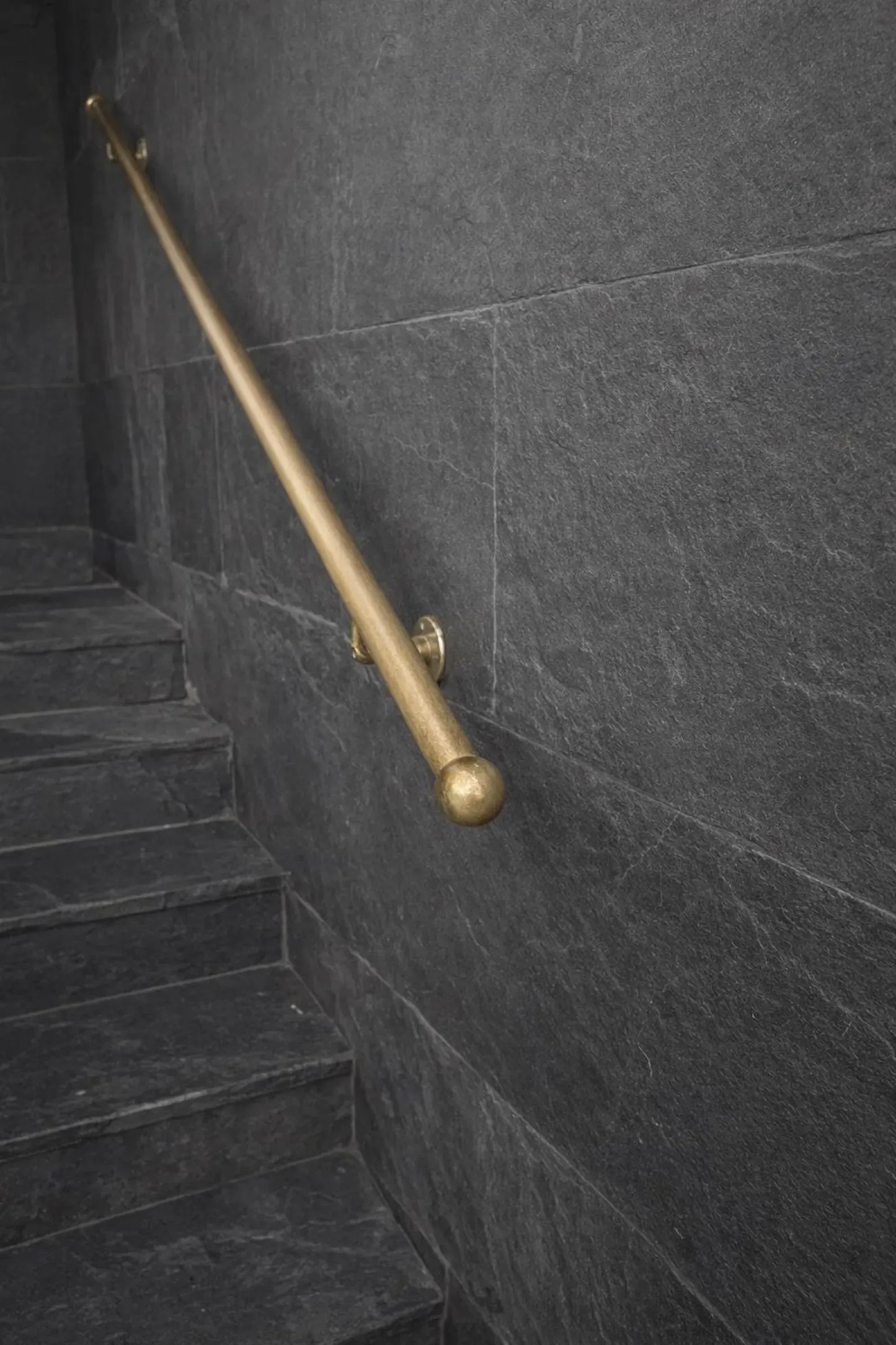 custom brass handrail modern staircase