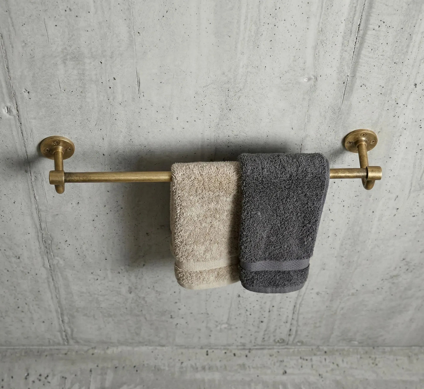 brass towel bar bathroom unlacquered solid brass