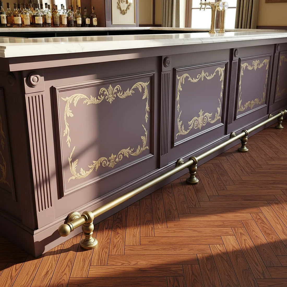 Bar Brass Foot Rails
