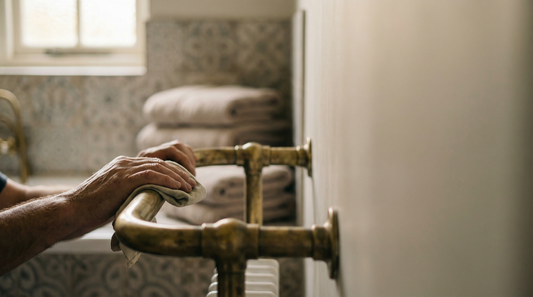 Brass towel rod