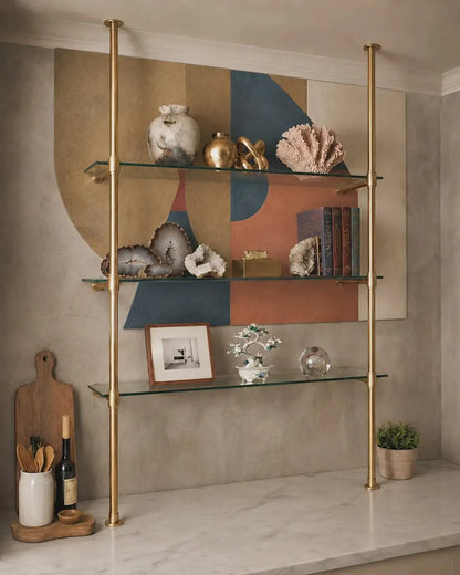 Bistro Ceiling Mounted Shelving | 3-Tier Bar & Kitchen Shelf