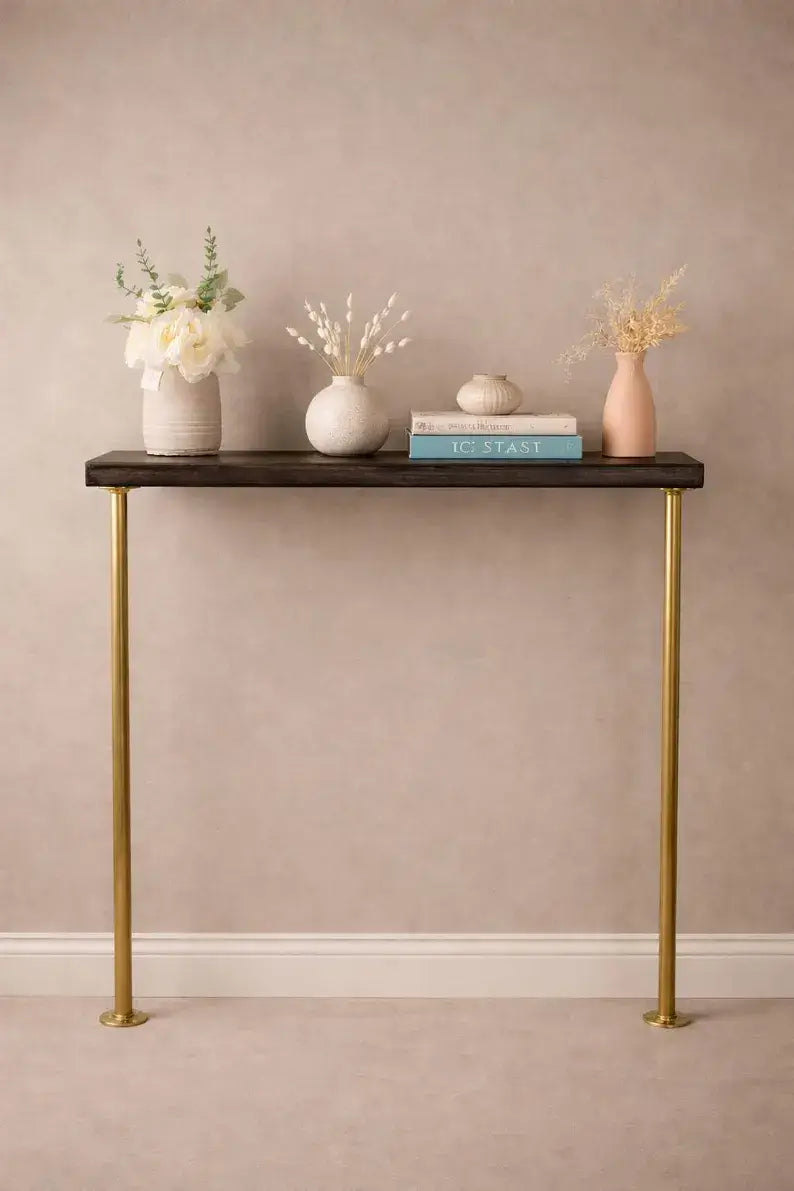 brass shelf legs solid brass pipe design