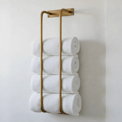 brass bathroom organizer elegant design