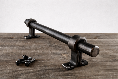 handcrafted wrought iron handle side view