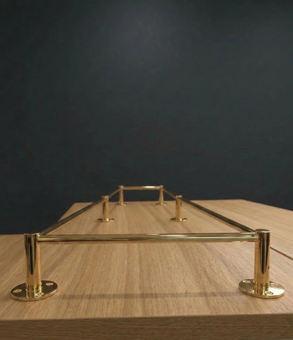 solid brass shelf rail modern interior