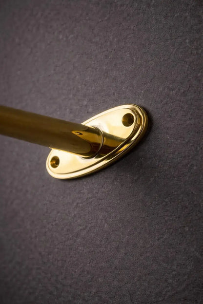 Brass Rod with Brackets Wall-Mounted Unlacquered Brass Towel Rod - Towel Hangers