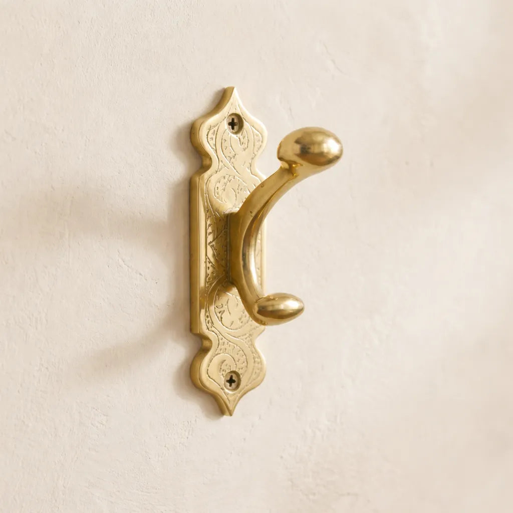 Solid Brass Wall Hooks – Handcrafted Elegance