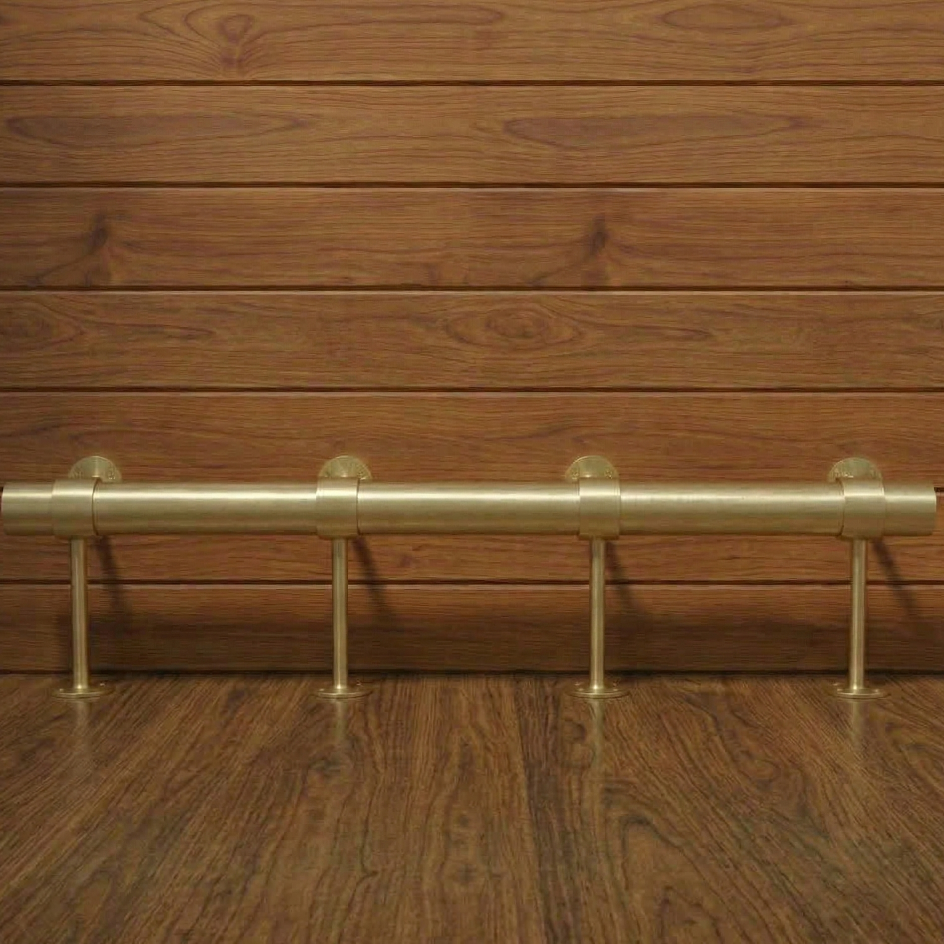 brass foot rail luxury bar interior