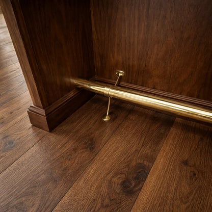 brass foot rail luxury bar interior