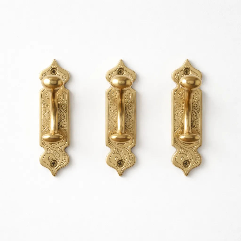 Solid Brass Wall Hooks – Handcrafted Elegance