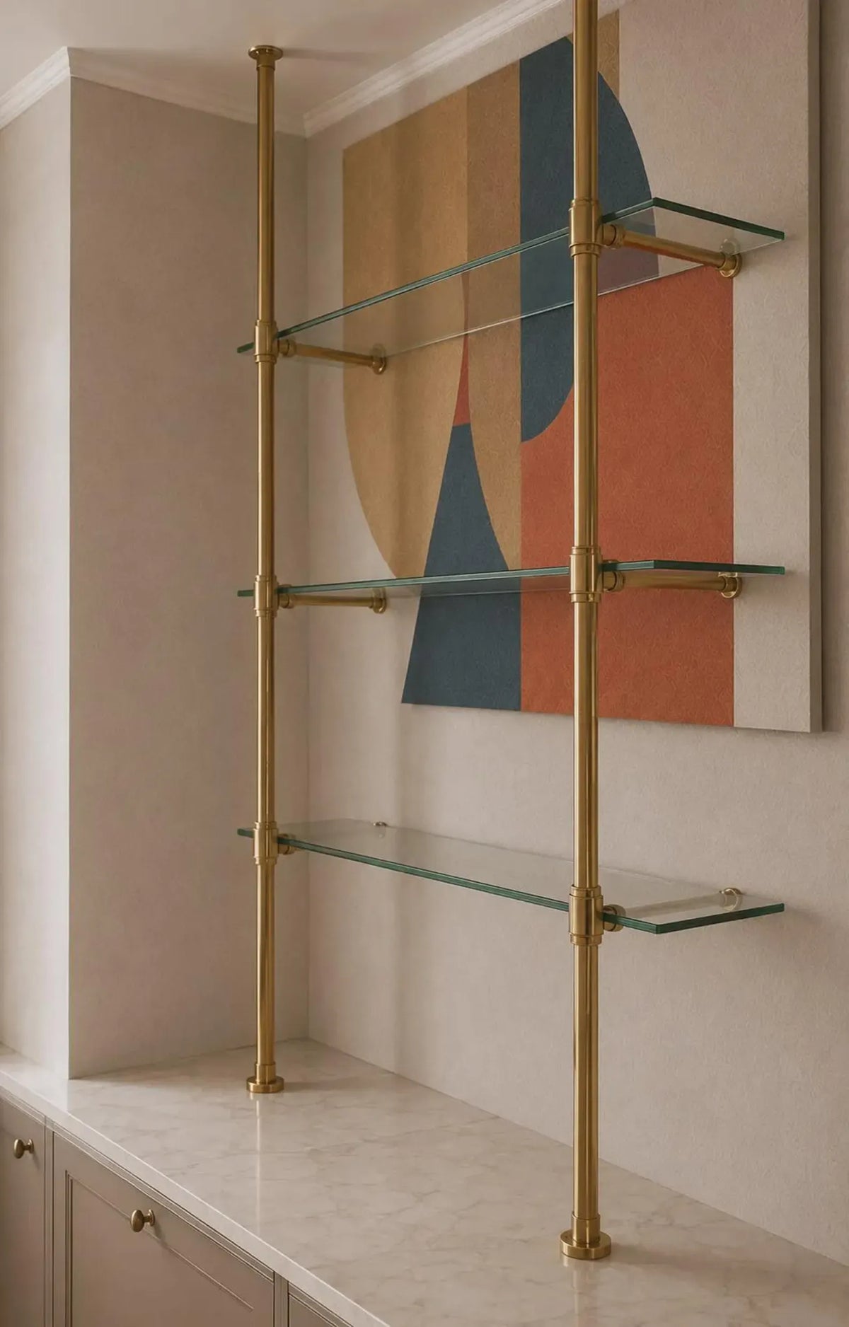 Bistro Ceiling Mounted Shelving | 3-Tier Bar & Kitchen Shelf