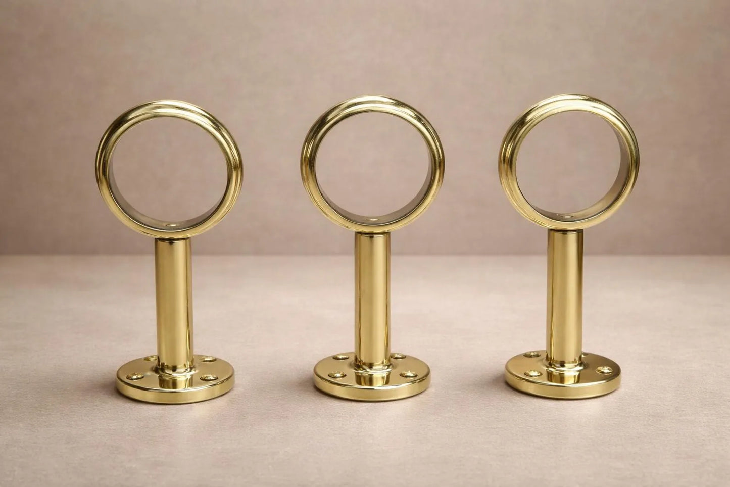 brass bar foot rail unlacquered finish