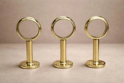 brass bar foot rail unlacquered finish