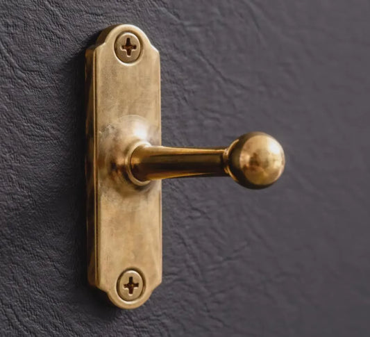 antique brass wall hook handcrafted design