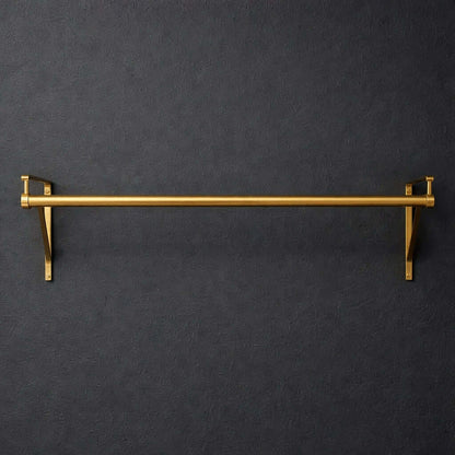 brass closet rod wall mounted installation