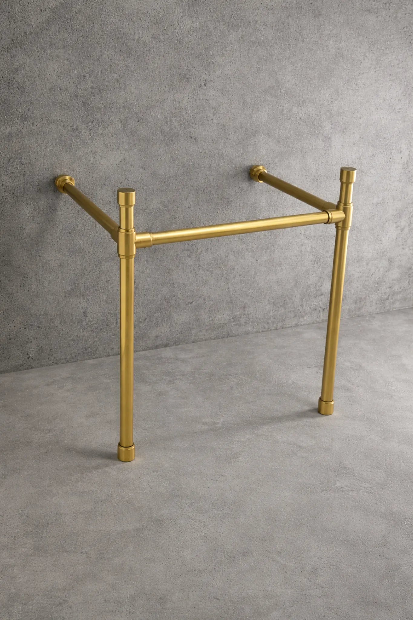 polished brass sink legs close up detail
