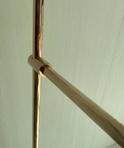 Brass Shelf Rails With Glass Shelves