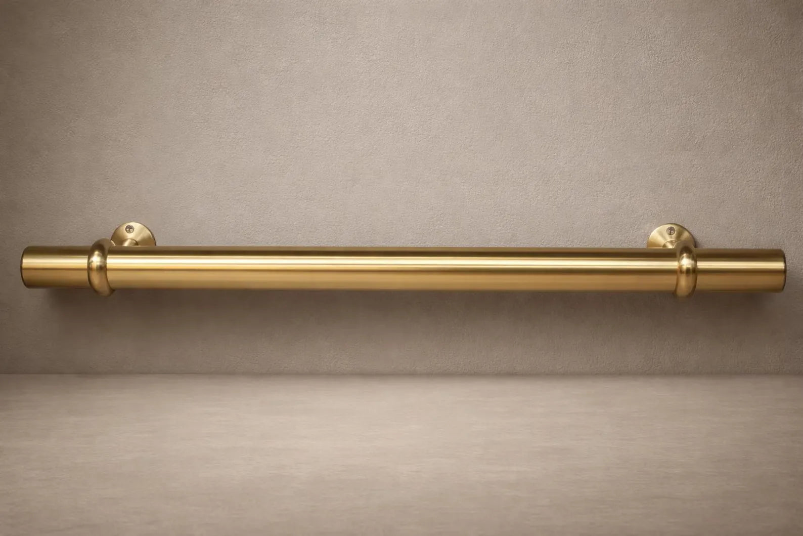 solid brass counter foot rest installation