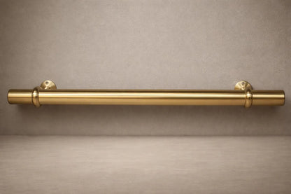 solid brass counter foot rest installation