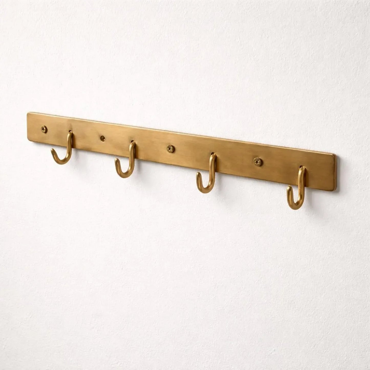 Solid Brass Wall Hook Rack – Burnished Finish