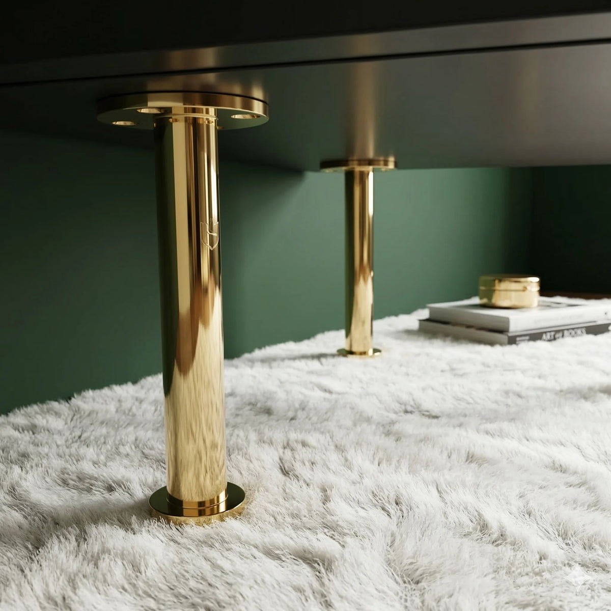 polished brass furniture legs cabinet stands