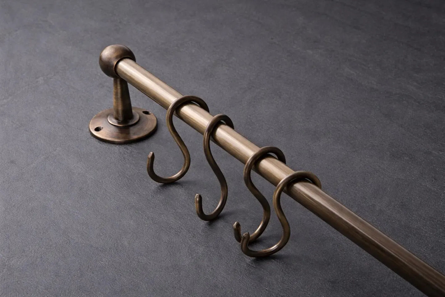 brass pot rail with hooks bronze finish kitchen