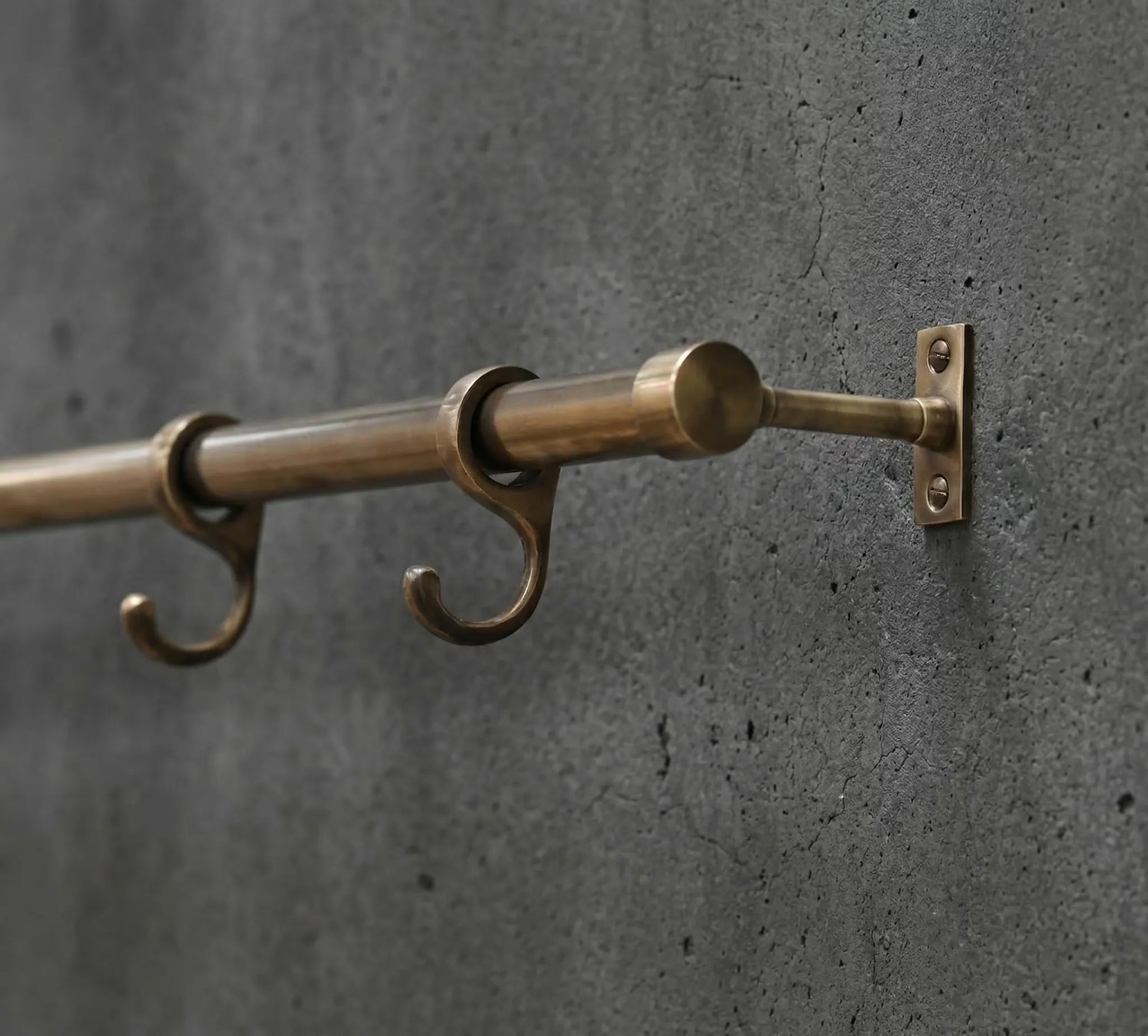 brass pot rack with hooks unlacquered kitchen rail