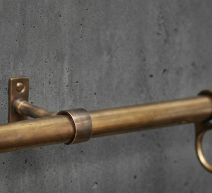 brass pot rack with hooks unlacquered kitchen rail