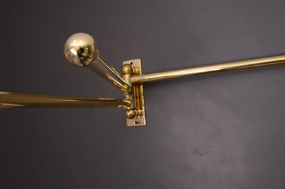 polished unlacquered brass towel holder