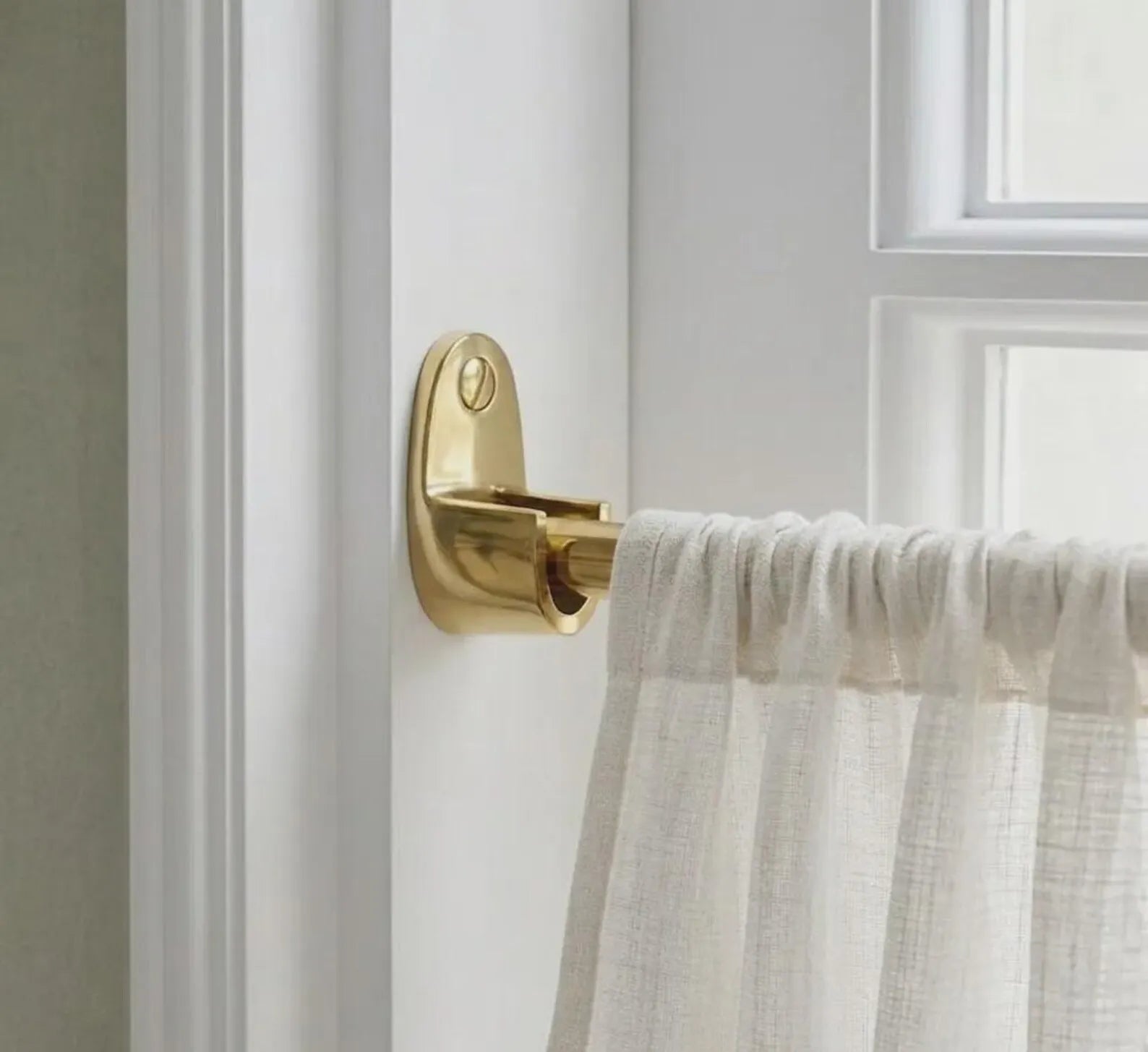 cafe curtain rod inside mount 16mm slim brass rod