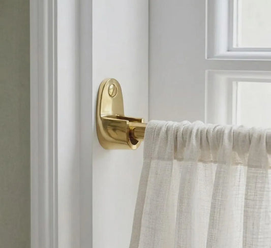 cafe curtain rod inside mount 16mm slim brass rod