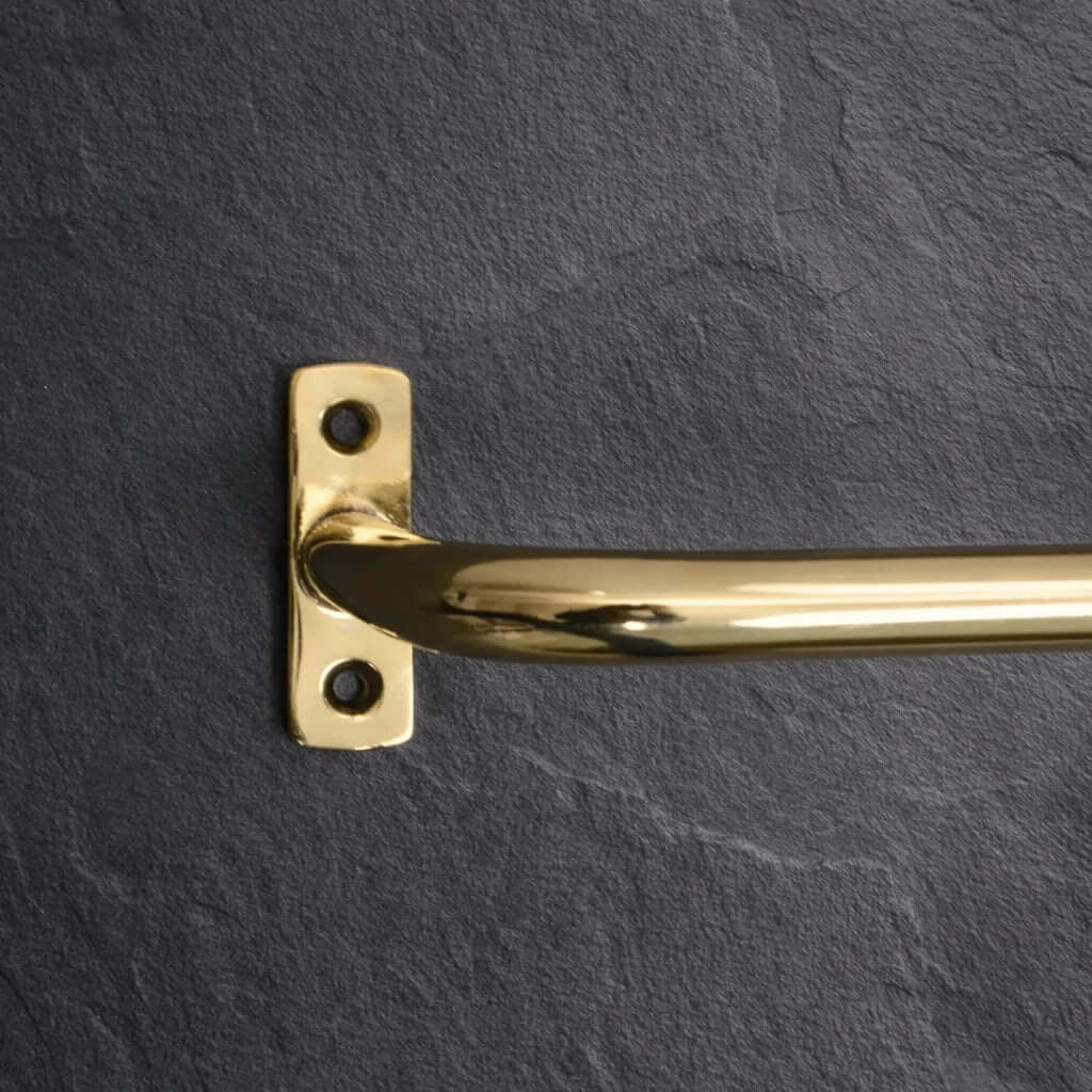 brass curtain rod french return unlacquered