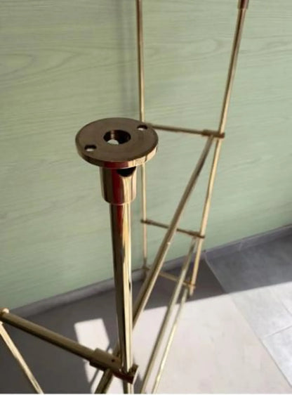 Brass Shelf Rails With Glass Shelves