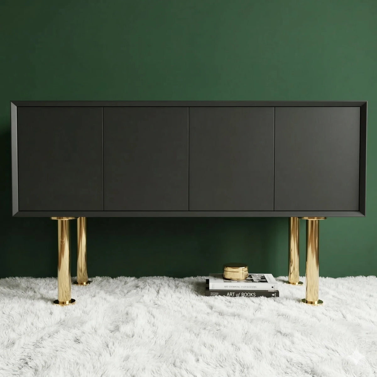 brass furniture legs side installation