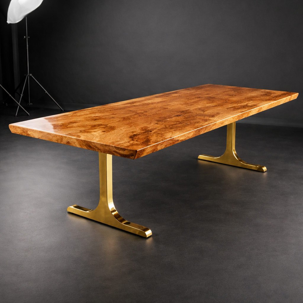 Solid Brass Table Legs, Polished Brass Table Stands