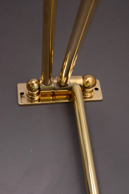 brass towel rack close up detail