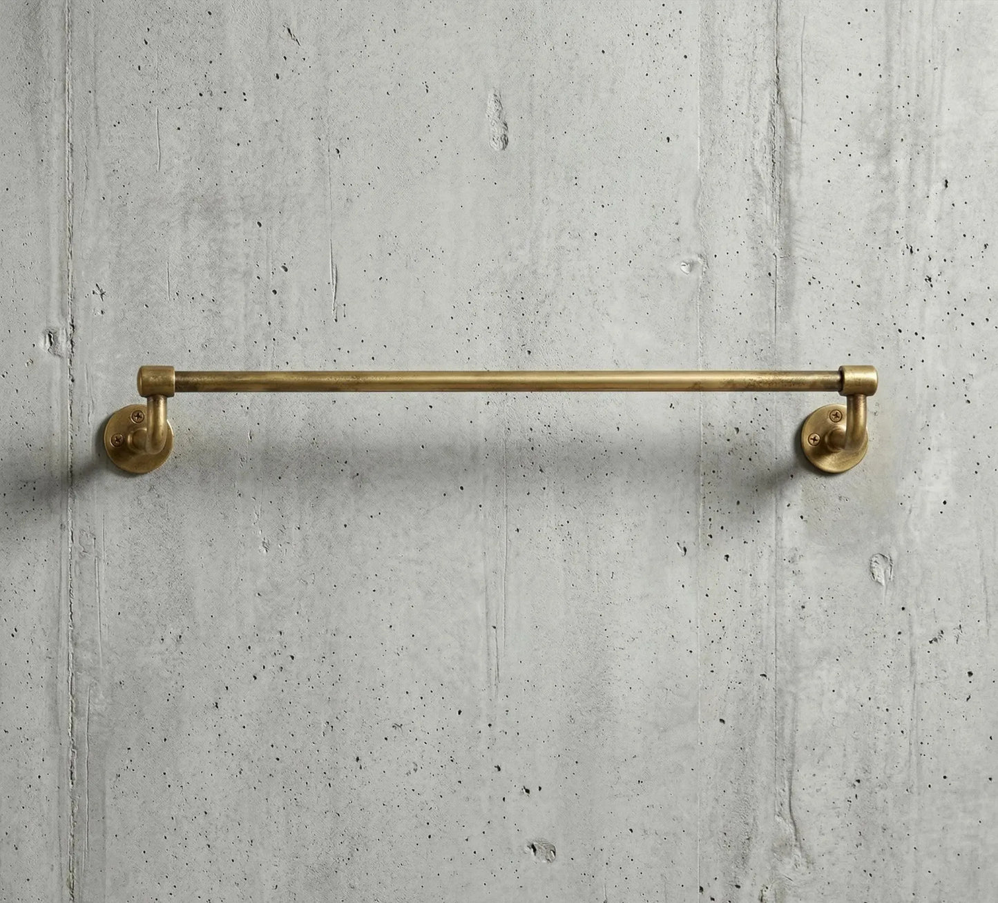 brass towel bar bathroom unlacquered solid brass
