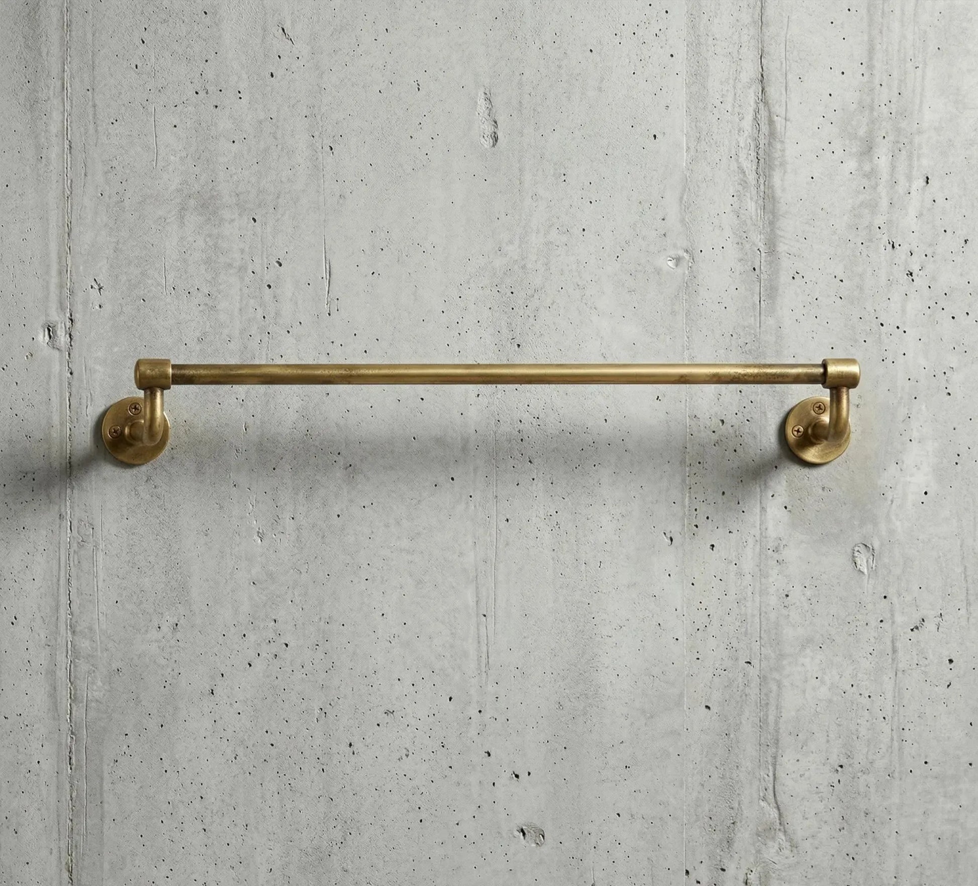 brass towel bar bathroom unlacquered solid brass