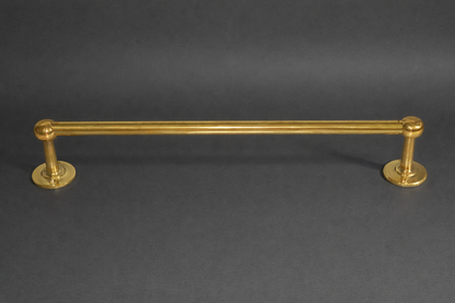 solid brass towel rail close up detail
