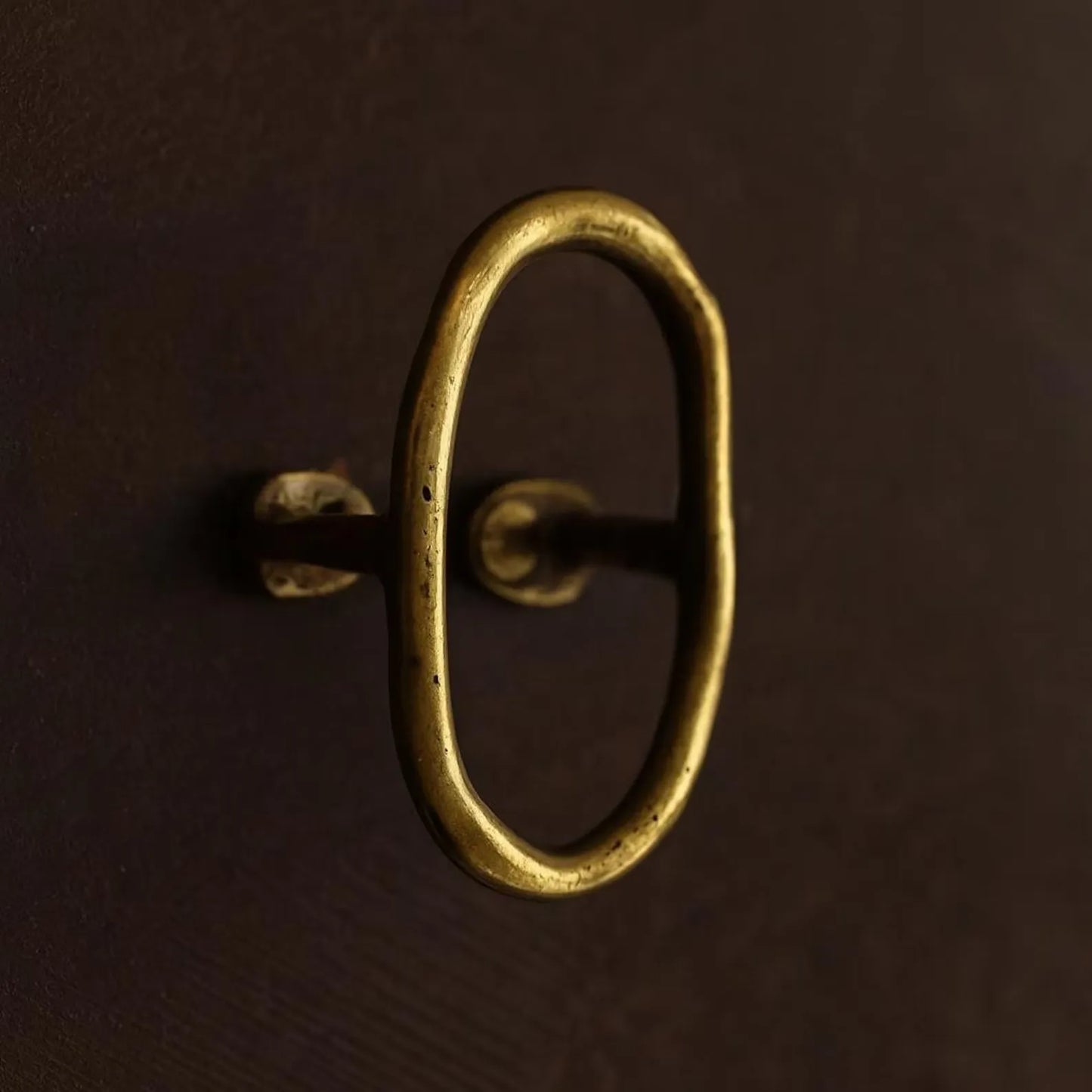 brass wall hook oval unlacquered solid brass hanger