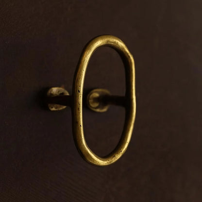 brass wall hook oval unlacquered solid brass hanger