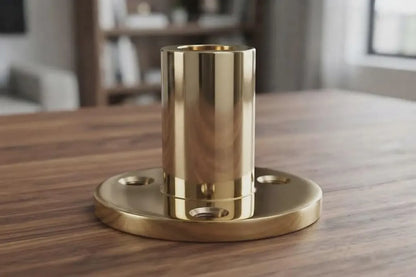 Brass Ceiling-Mounted Glass Shelf, Bar shelving