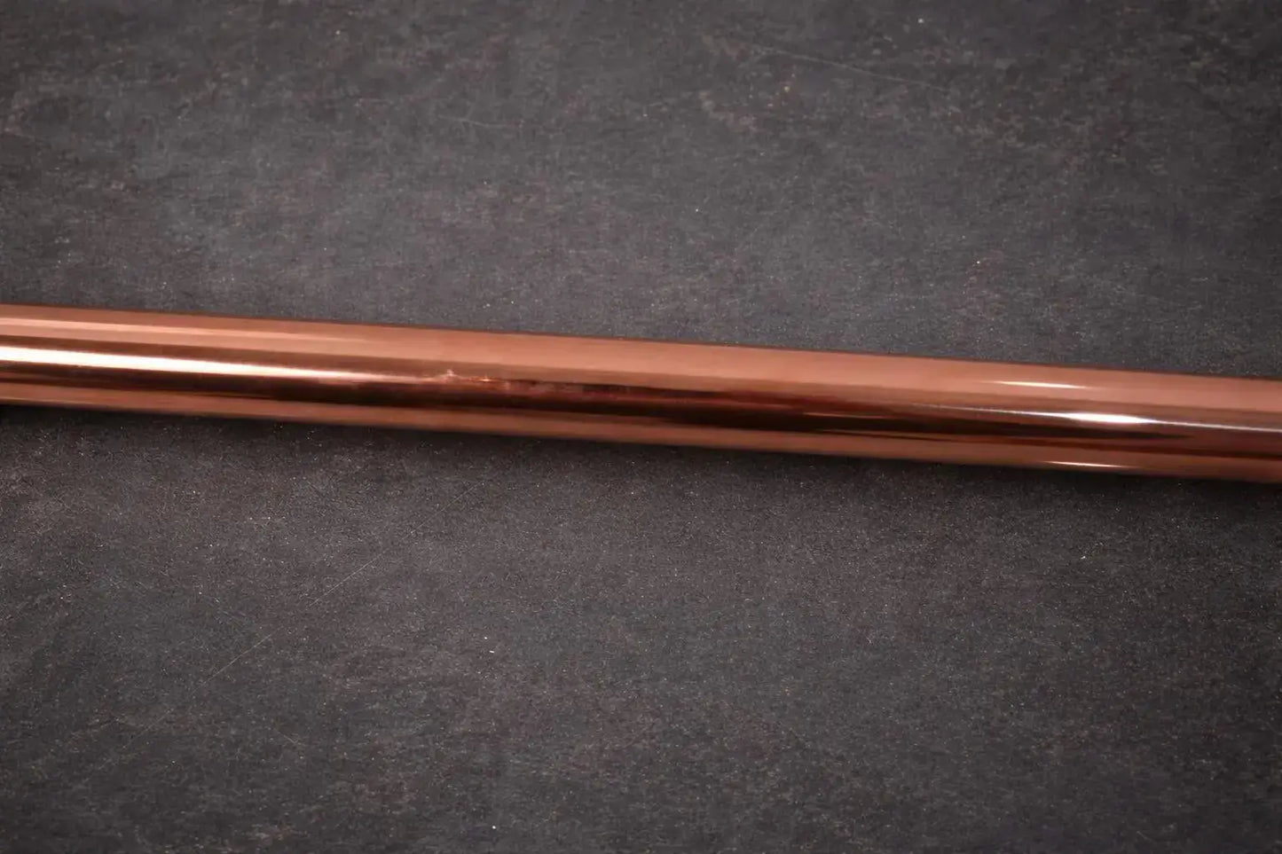 copper towel rod side installation view