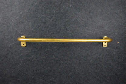 brass curtain rod with rings french return