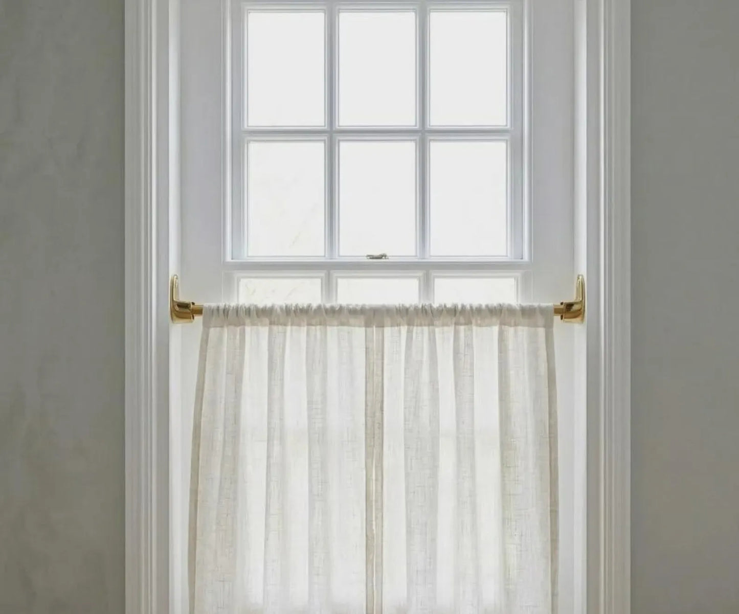 cafe curtain rod inside mount 16mm slim brass rod