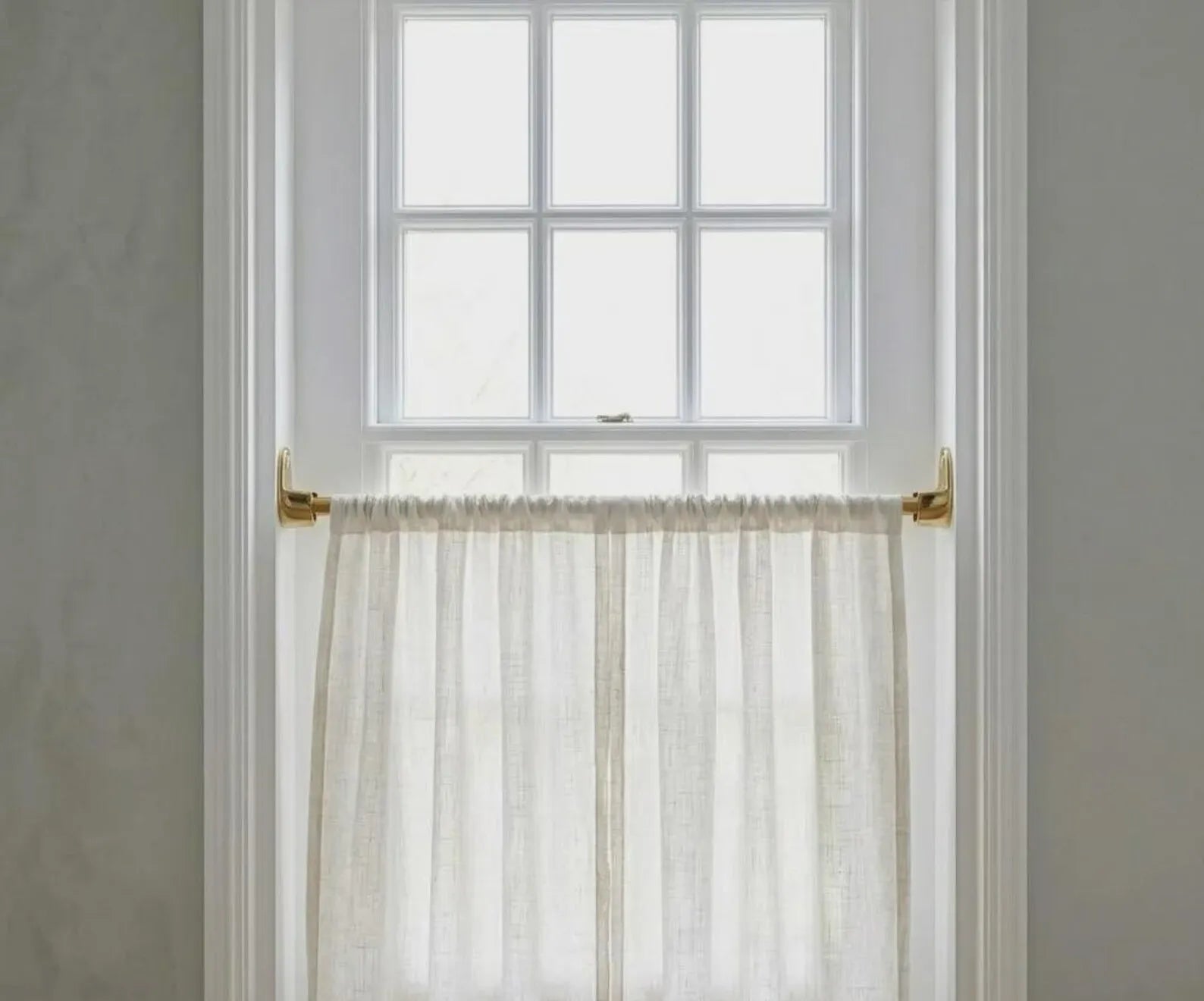 cafe curtain rod inside mount 16mm slim brass rod